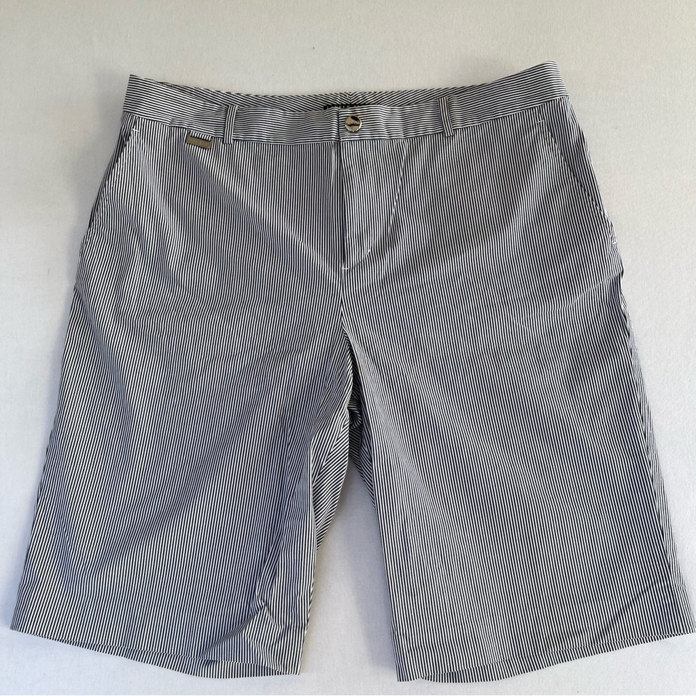 Ralph Lauren Active Golf  Woman’s Grey Pin-Striped Seersucker Bermuda Shorts